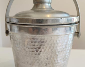 Vintage Hammered Aluminum Ice Bucket TWSBW-6