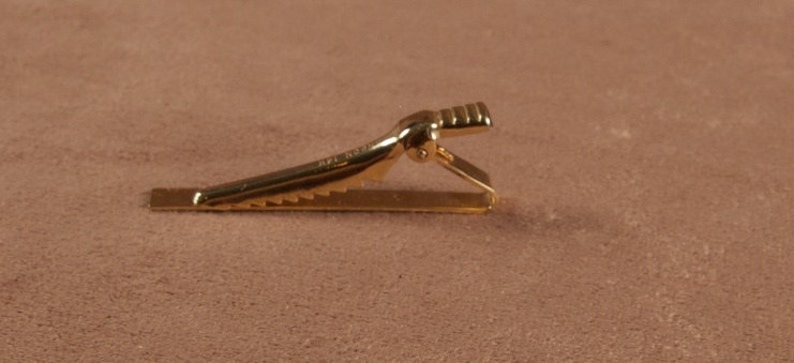 Vintage Anson 14K Gold Tie Bar with Diamond Accent dixon image 3