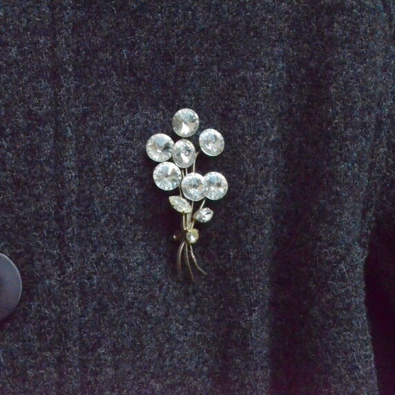 Spinel Floral Spray Pin - image 3