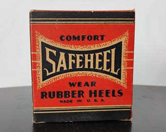 Vintage Dead Stock Safeheel Rubber Heels Boys 6 Neutral