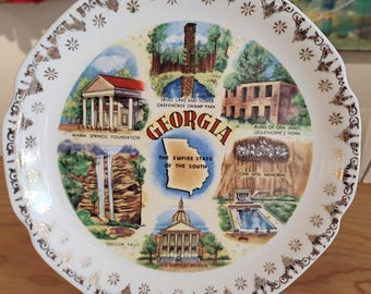 Georgia the Empire State of the South Souvenir Plate W1.60