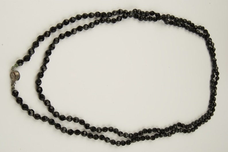 SALE WAS 250 Beautiful Gatsby Style Long Jet Bead Necklace SALE was 300 image 3