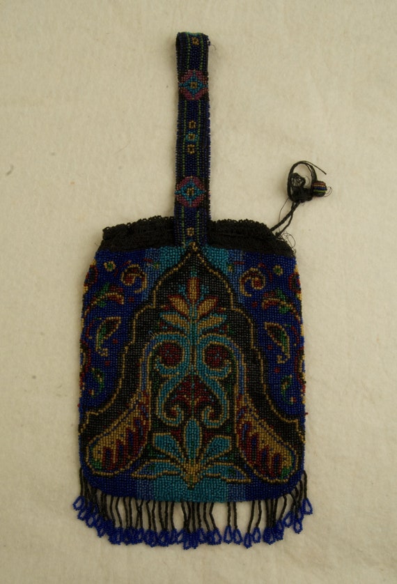 Beautiful Beaded Pouch Made In Germany rsb - image 1