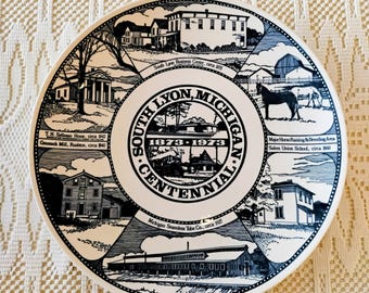 South Lyon Michigan 1873-1973 Centennial Souvenir Plate W1.123