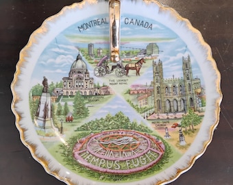 Montreal Canada Vintage Souvenir Plate W1.174