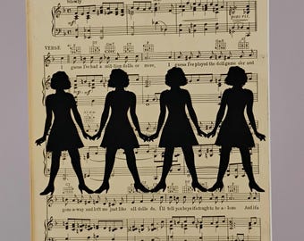 Paper Doll Silhouette by David Jenkins DBJ2891 original art