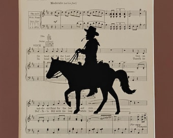 The Last Round-Up Silhouette by David Jenkins DBJ2821 original art