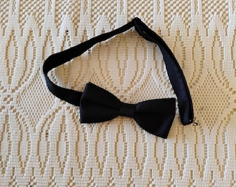 Classic Vintage Black Bow Tie TWSVT-37