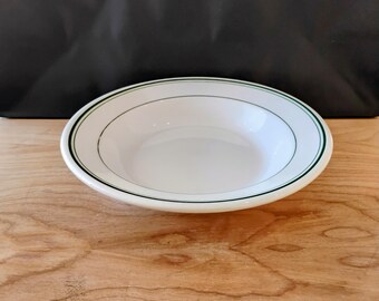 Homer Laughlin Best China Large Green Striped Vintage Bowl TWSLB-6