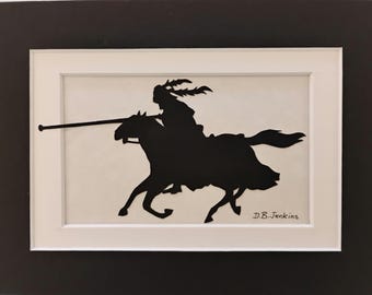 Great Warrior Silhouette by David Jenkins DBJ1887 original art