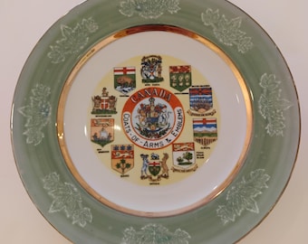 Canada Coats of Arms & Emblems Souvenir Plate W1.14