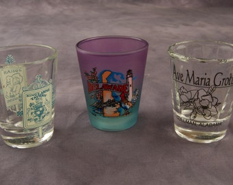 Lot of Three Souvenir Shot Glasses