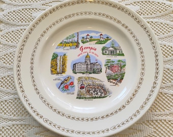 Georgia Empire State of the South Souvenir Plate W1.132