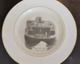 The Last Run August 1955 Vintage Souvenir Plate W1.163