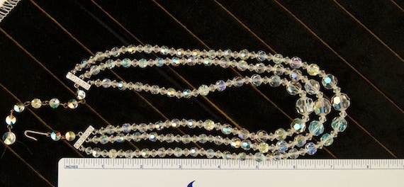 Gorgeous Triple Strand Crystal Choker - image 3