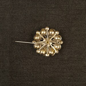 Vintage Dimensional Rhinestone Brooch Pin image 4