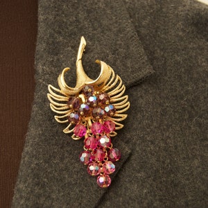 Vintage Crystal Spray Brooch