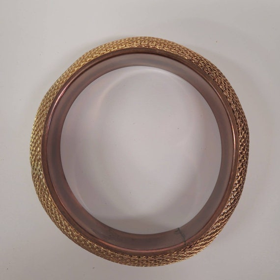 Brass Mesh Bangle Bracelet - image 3