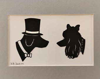 Mr. and Mrs Sirpuppington lll Silhouette by David Jenkins DBJ3097