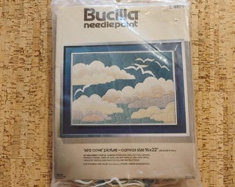 New Old Stock Sea Cove Bucilla Needlepoint Kit