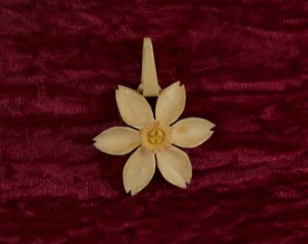 Old Carved Flower Pendant