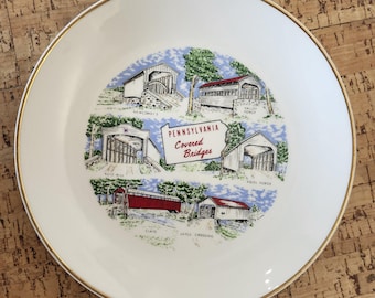 Pennsylvania Covered Bridges Souvenir Plate W1.16