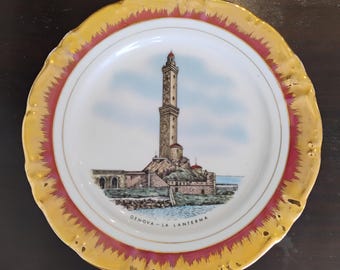 Genova-La Lanterna Vintage Souvenir Plate W1.159