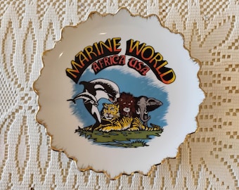 Marine World Africa USA Vintage Souvenir Plate