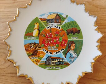 Medora North Dakota Souvenir Plate W1.100