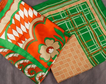 Pair of Groovy Red and Green Scarves