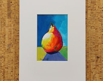 Marge Holtz Pear #205 Original Acrylic on Paper
