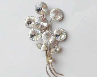 Spinel Floral Spray Pin