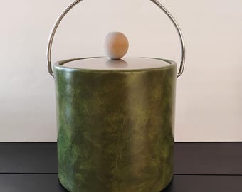 1960s Avocado Green Ice Bucket TWSBW-50