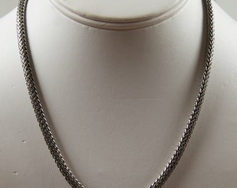 Silver Cord Necklace With Marcasite Clasp