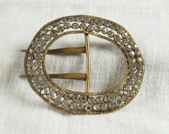 SALE WAS 60 Vintage Crystal Belt Buckle sam