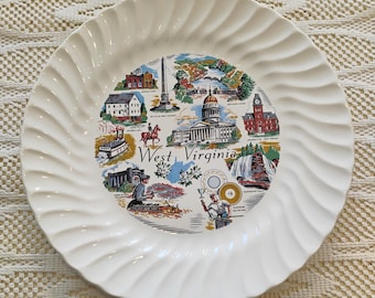 West Virginia Vintage Souvenir Plate W1.133