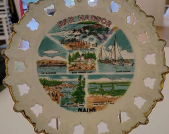 Bar Harbor Maine Souvenir Plate W1.11