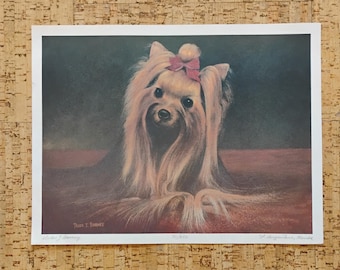 Delos J Barney Art Print of a Yorkie 71/250