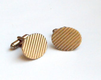 Ridged Metal Cufflinks