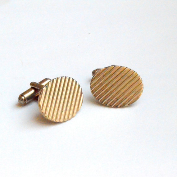 Ridged Metal Cufflinks