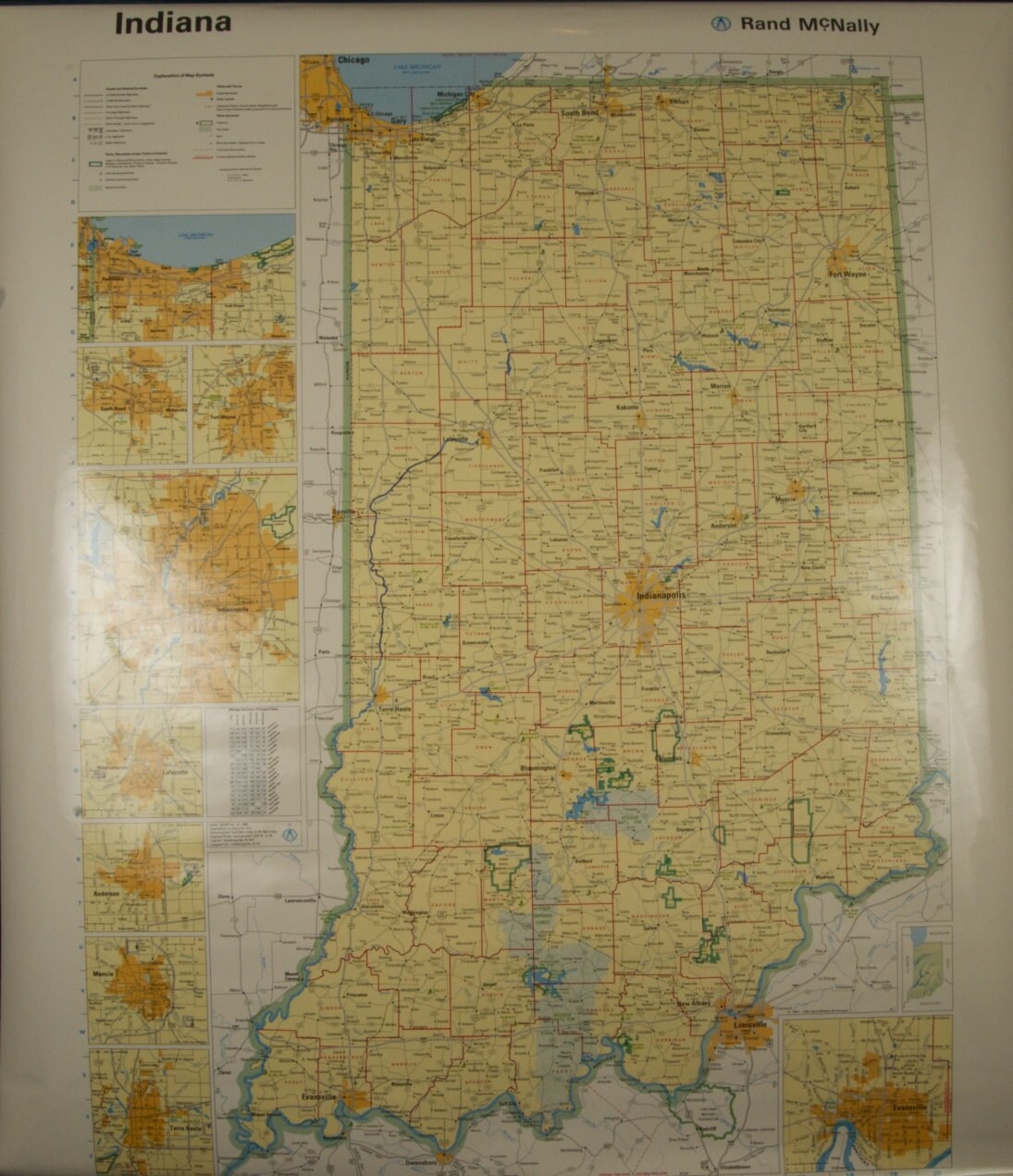 SALE WAS 45 Vintage Rand McNally Kansas Classroom Wall Map Papercraft ...