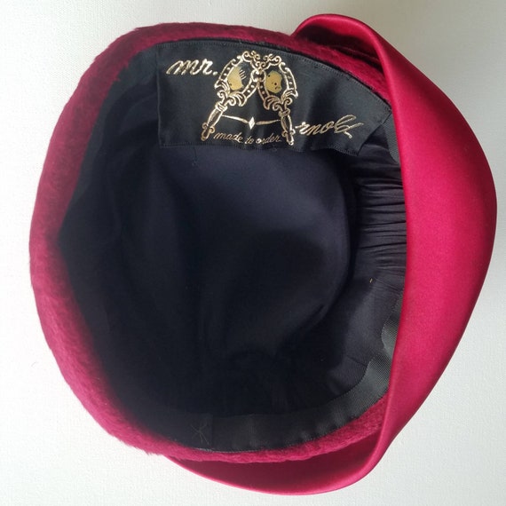 Mr Arnold Red Satin Trimmed hat - image 8