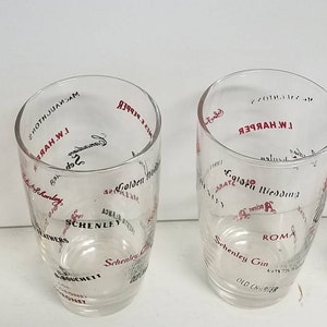 Retro Cool Schenley Bar Glasses Set of 4 image 4