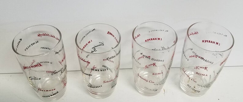 Retro Cool Schenley Bar Glasses Set of 4 image 4