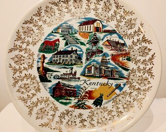 Kentucky Souvenir Plate W1 18
