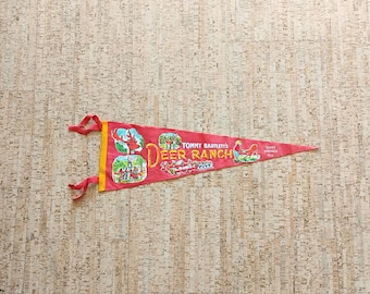 Tommy Bartlett's Deer Ranch Vintage Souvenir Pennant