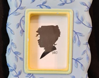 Silhouette of a Lady by David Jenkins DBJ framed original art