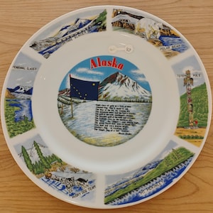 Plato de recuerdo de Alaska W1.36