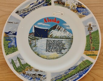 Alaska Souvenir Plate W1.36