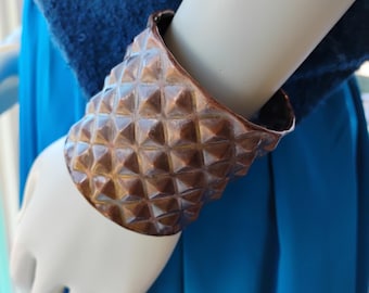 Copper Toned Metal Cuff Bracelet